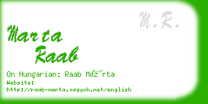 marta raab business card